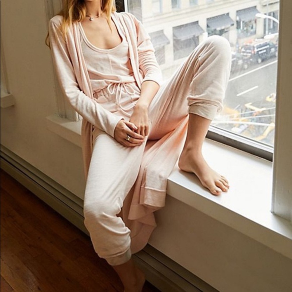 Free People Bicoastal Set in Conch Pink